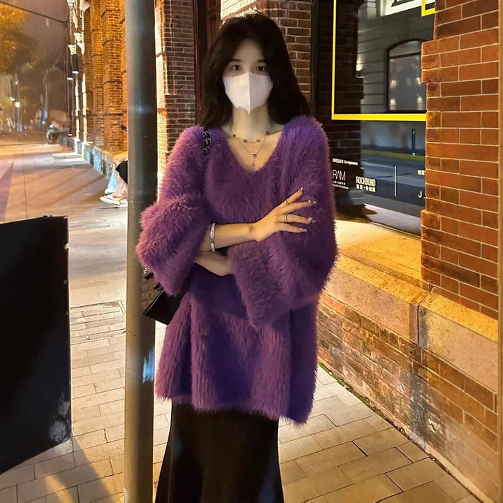 Kvinnors fluffiga och stiliga cardigan Mirla-Eva Jonsson