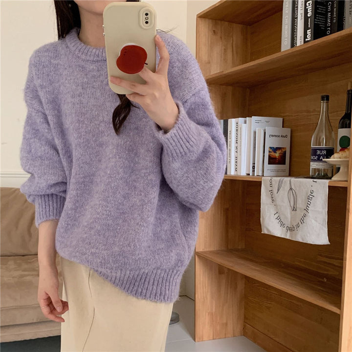 Kvinnors fluffiga oversized tröja gjord av mjuk stickad Mirla-Eva Jonsson