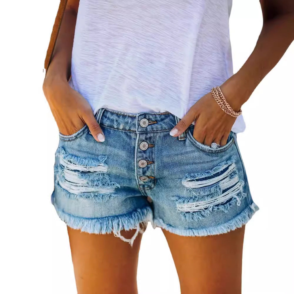 Kvinnors förstörda denimshorts Mirla-Eva Jonsson