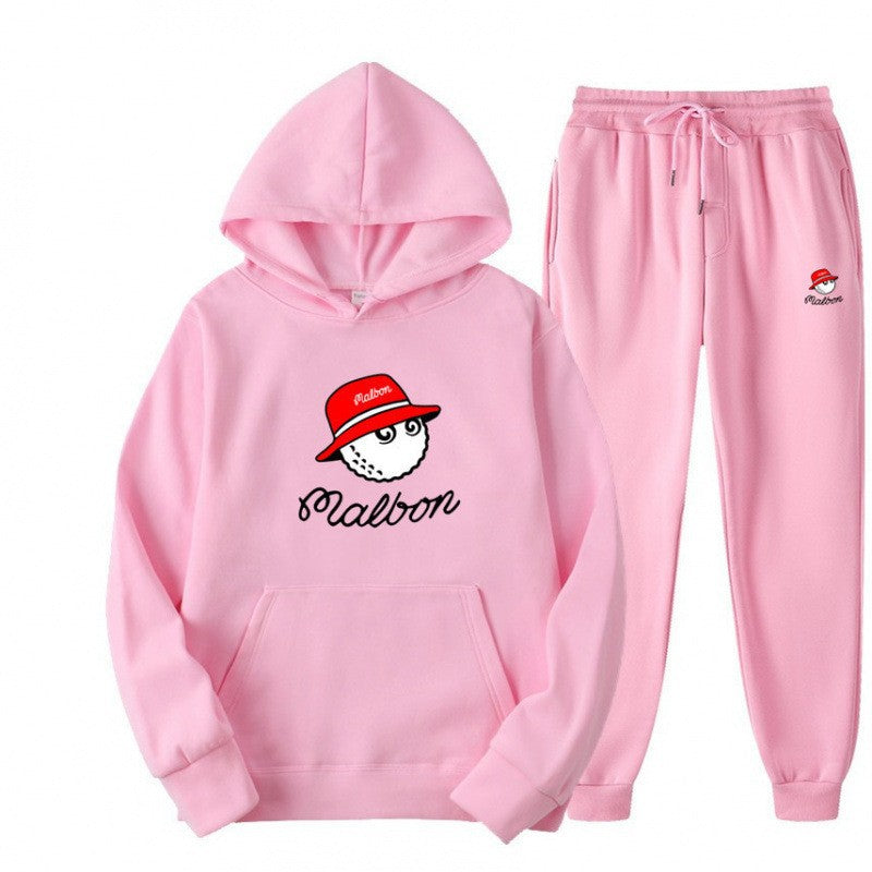 Kvinnors fritids hoodie dräkt med lekfull grafisk design och praktiska fickor Mirla-Eva Jonsson