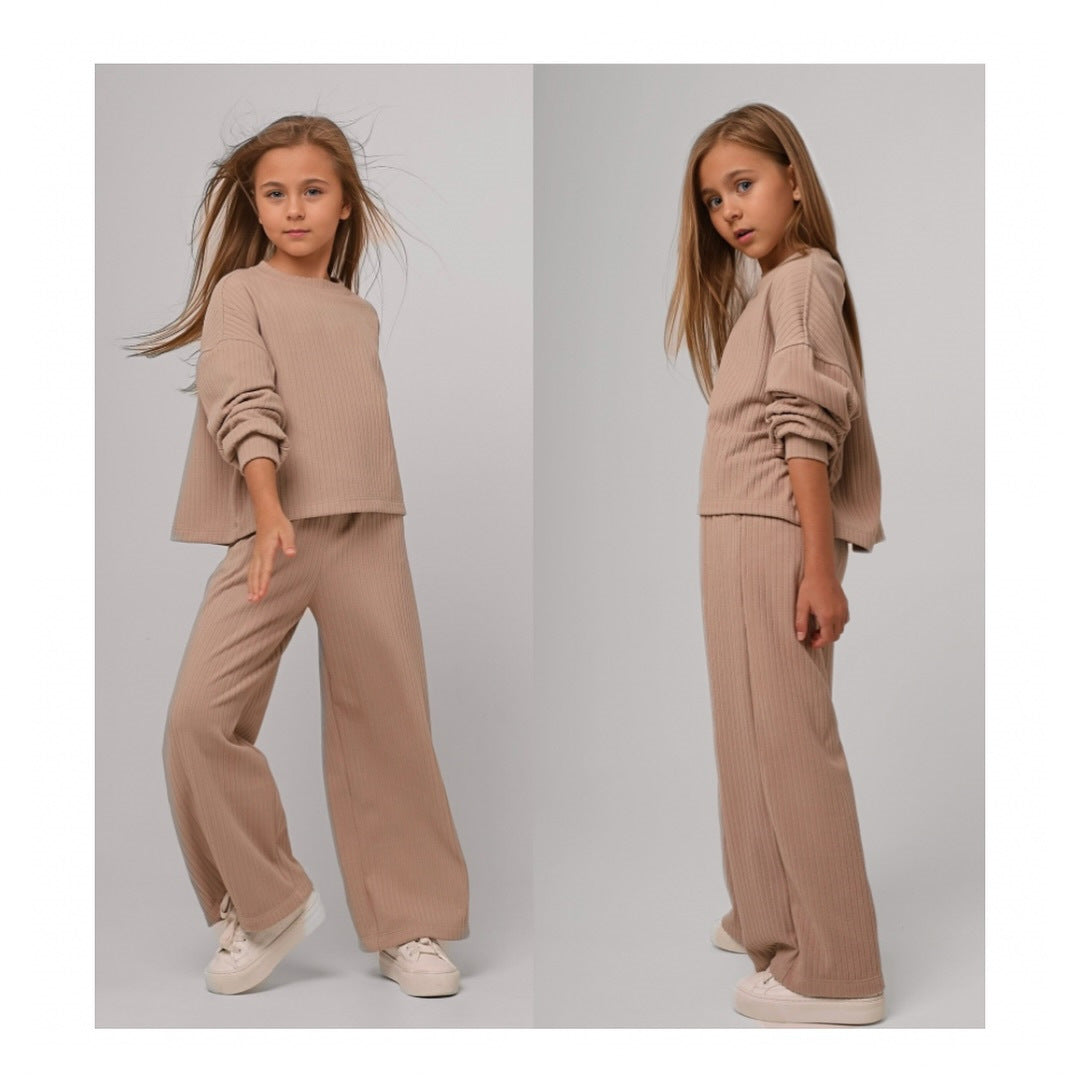 Kvinnors fritidsloungewear-set med lös topp och bekväma byxor-Eva Jonsson