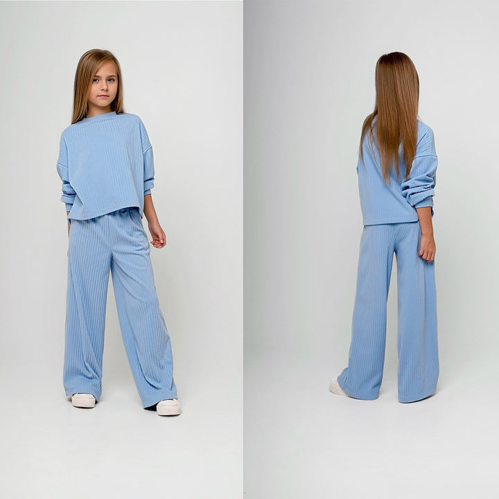 Kvinnors fritidsloungewear-set med lös topp och bekväma byxor-Eva Jonsson