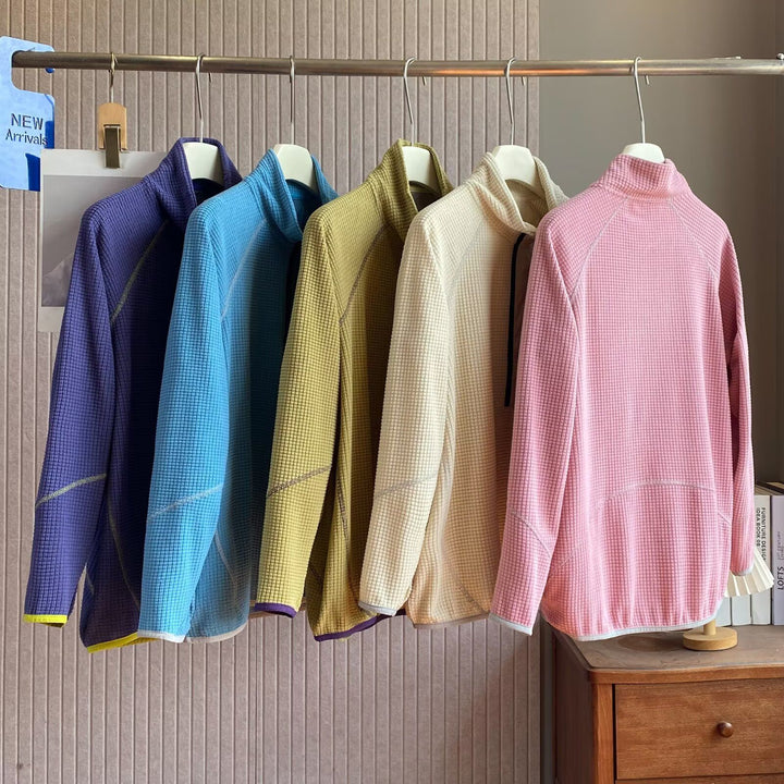 Kvinnors funktionella fleece-pullover med kort dragkedja fram Mirla-Eva Jonsson