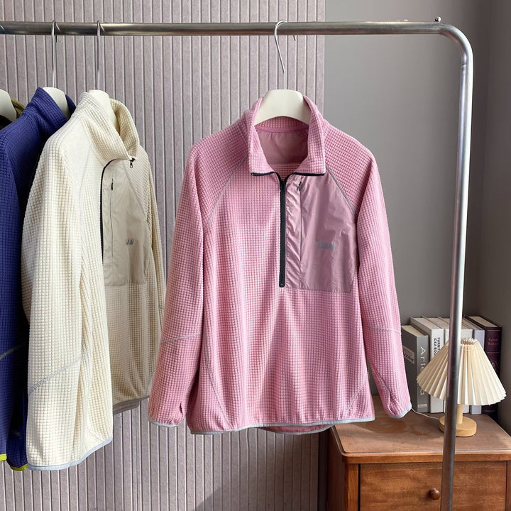 Kvinnors funktionella fleece-pullover med kort dragkedja fram Mirla-Eva Jonsson