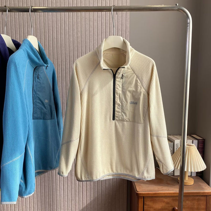 Kvinnors funktionella fleece-pullover med kort dragkedja fram Mirla-Eva Jonsson