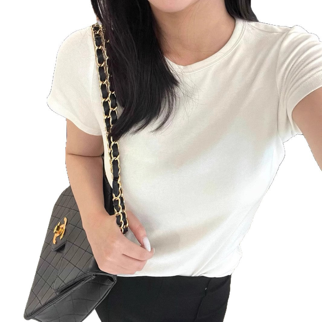 Kvinnors högkvalitativa, figurnära bas t-shirt Mirla-Eva Jonsson