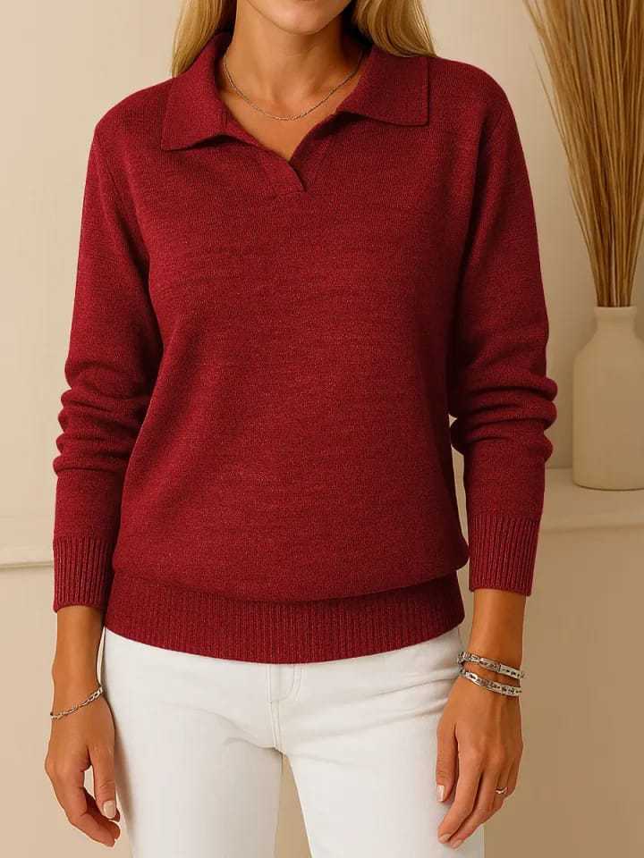 Kvinnors högkvalitativa polo-stil tröja Mirla-Eva Jonsson