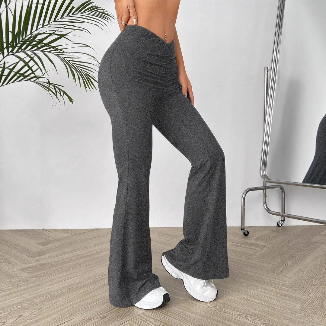 Kvinnors högmidjade bootcut byxor Mirla-Eva Jonsson
