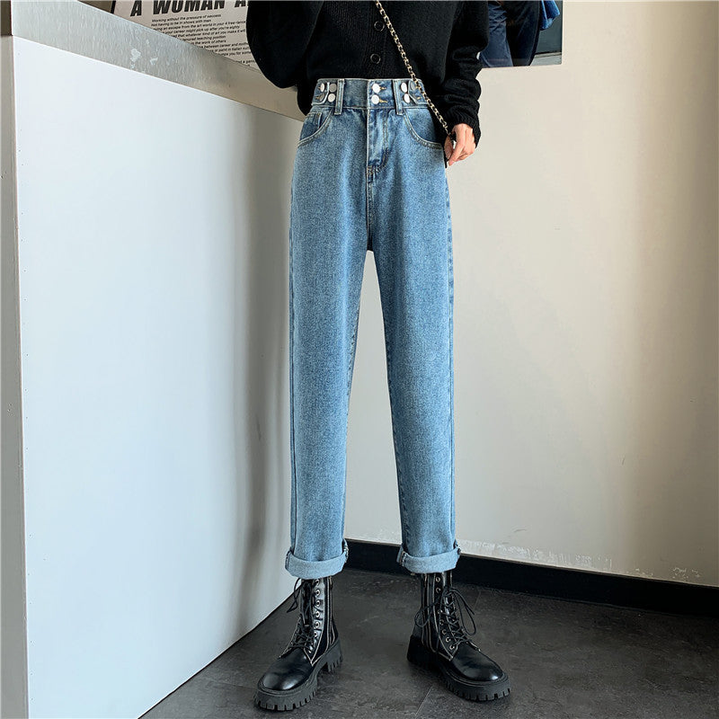 Kvinnors högmidjade chinos med sidofickor-Eva Jonsson