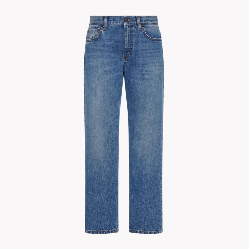 Kvinnors högmidjade jeans i en avslappnad passform Mirla-Eva Jonsson