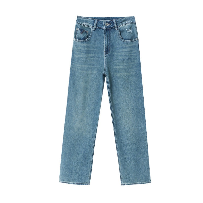 Kvinnors högmidjade jeans i vintagestil Mirla-Eva Jonsson