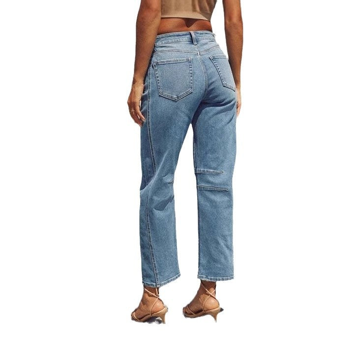 Kvinnors högmidjade mom jeans med unik skärning Mirla-Eva Jonsson