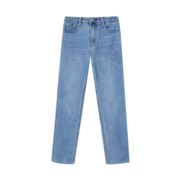 Kvinnors högskurna jeans med manschettkant Mirla-Eva Jonsson