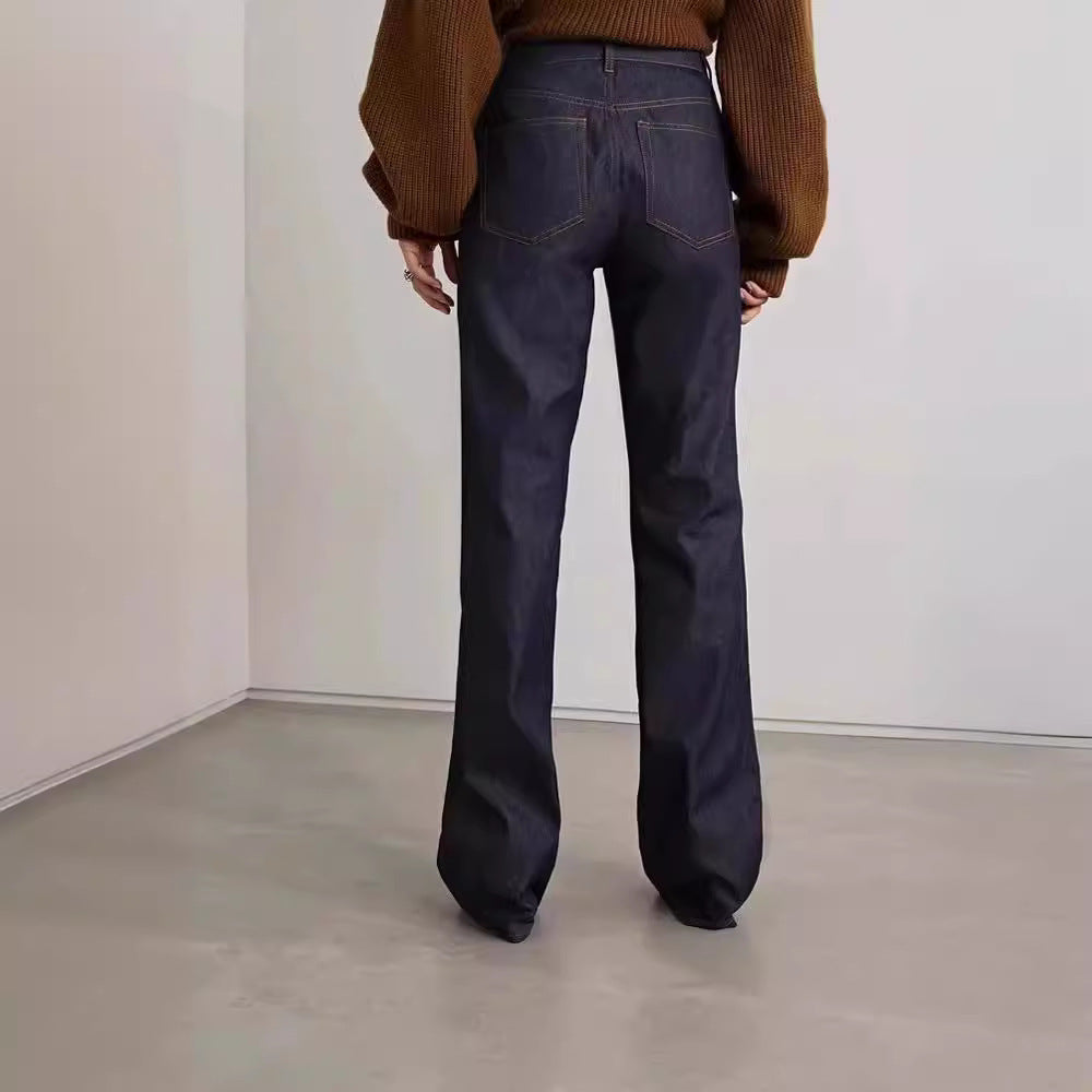 Kvinnors högskurna vida jeans Mirla-Eva Jonsson