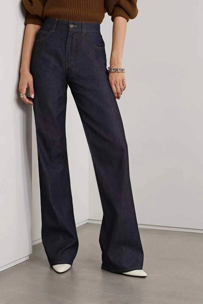 Kvinnors högskurna vida jeans Mirla-Eva Jonsson