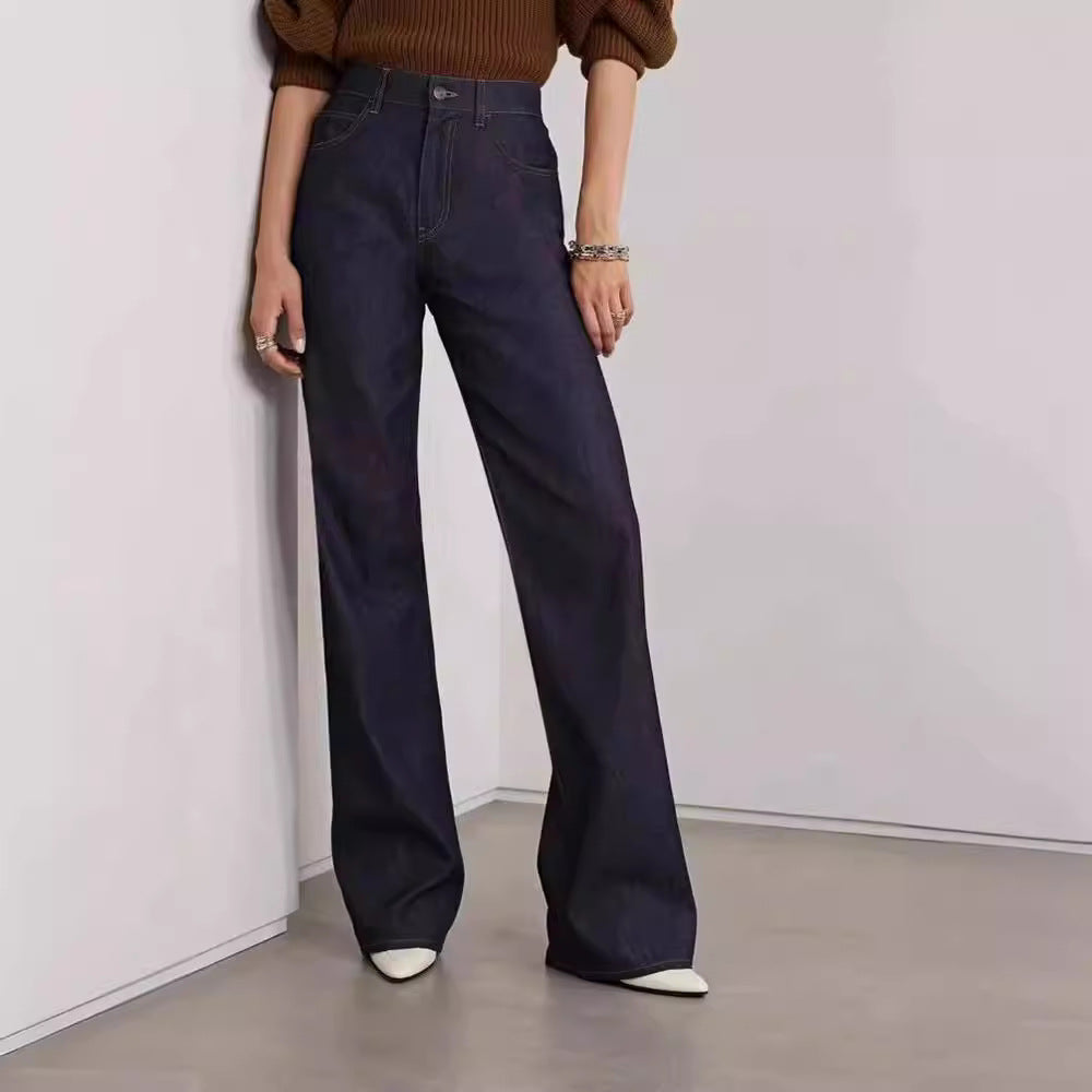 Kvinnors högskurna vida jeans Mirla-Eva Jonsson