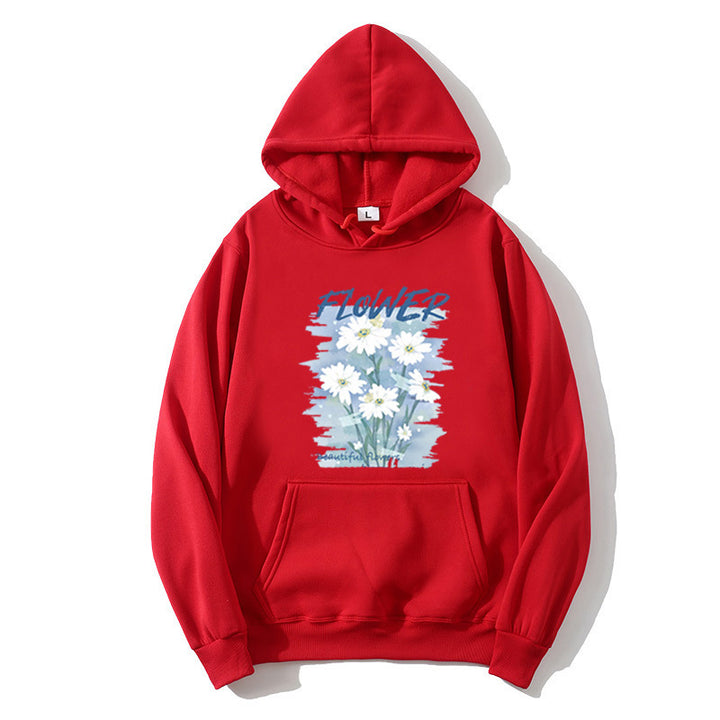Kvinnors hooded sweatshirt med blommig grafisk tryck Mirla-Eva Jonsson