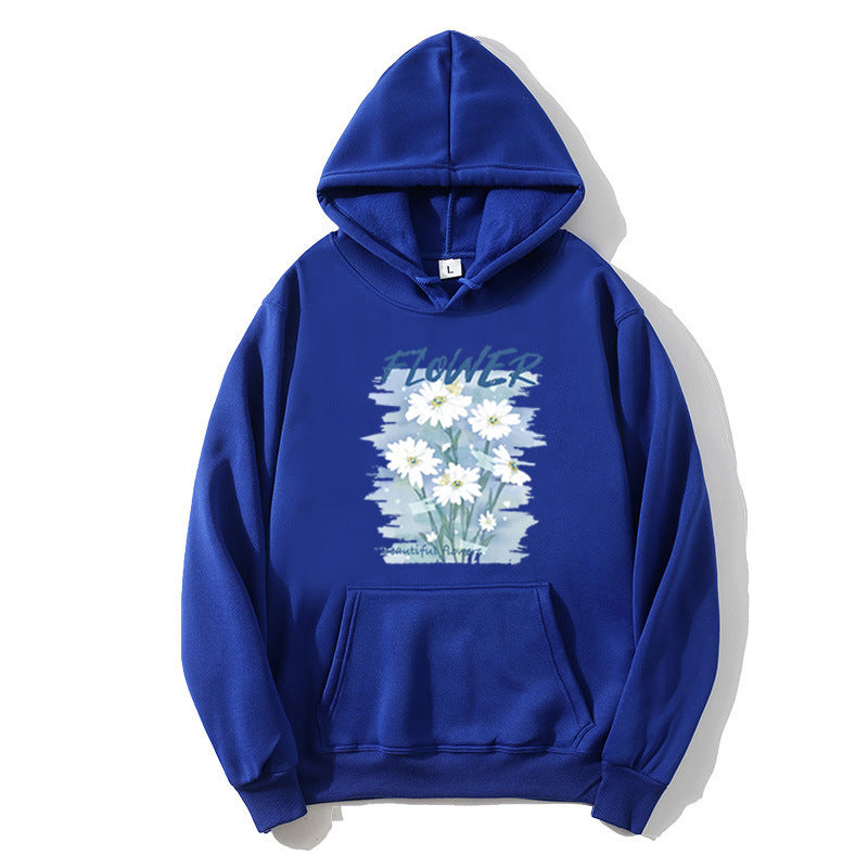 Kvinnors hooded sweatshirt med blommig grafisk tryck Mirla-Eva Jonsson