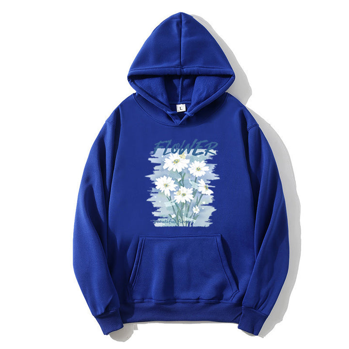 Kvinnors hooded sweatshirt med blommig grafisk tryck Mirla-Eva Jonsson