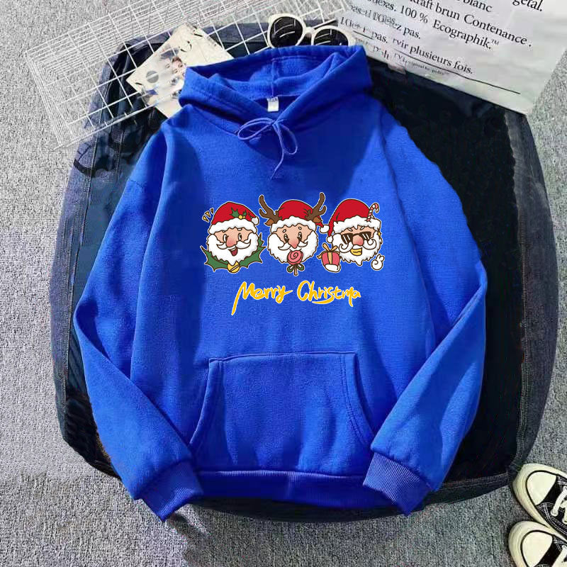 Kvinnors hooded sweatshirt med festligt julmotiv Mirla-Eva Jonsson