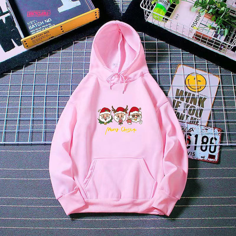 Kvinnors hooded sweatshirt med festligt julmotiv Mirla-Eva Jonsson