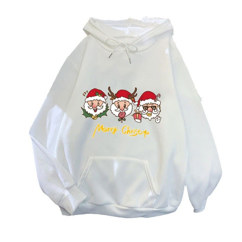 Kvinnors hooded sweatshirt med festligt julmotiv Mirla-Eva Jonsson