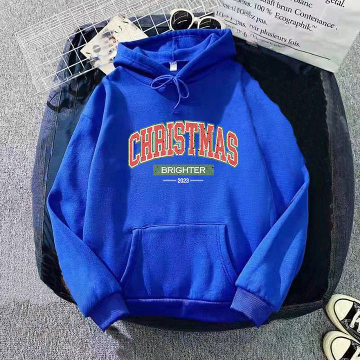 Kvinnors hooded sweatshirt med festligt julmotiv Mirla-Eva Jonsson