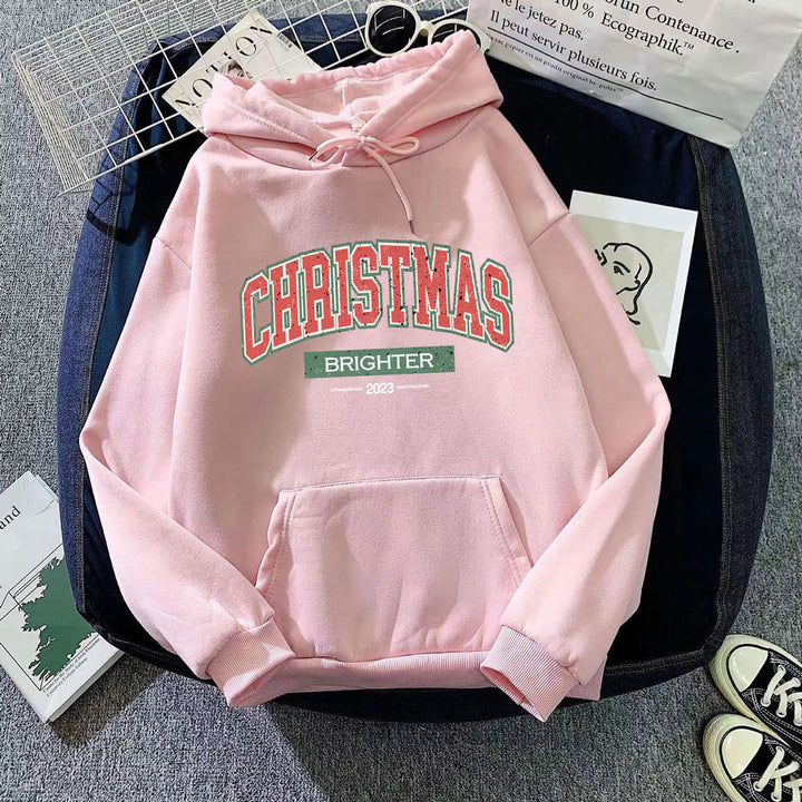 Kvinnors hooded sweatshirt med festligt julmotiv Mirla-Eva Jonsson