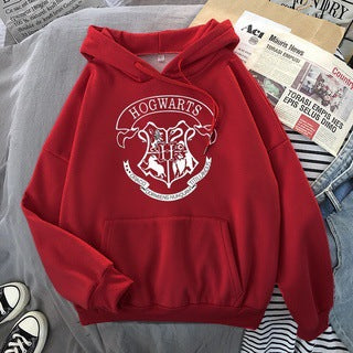 Kvinnors hooded sweatshirt med konstnärlig Hogwarts-design Mirla-Eva Jonsson