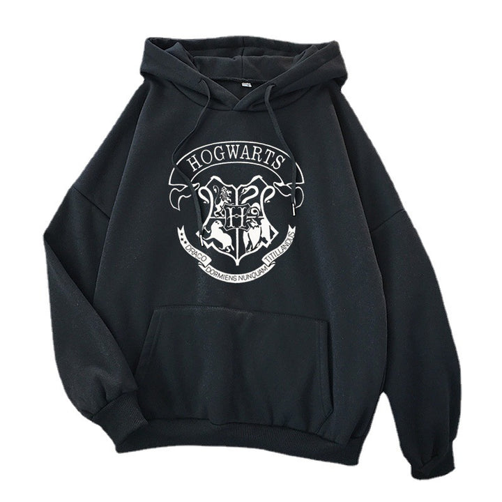 Kvinnors hooded sweatshirt med konstnärlig Hogwarts-design Mirla-Eva Jonsson