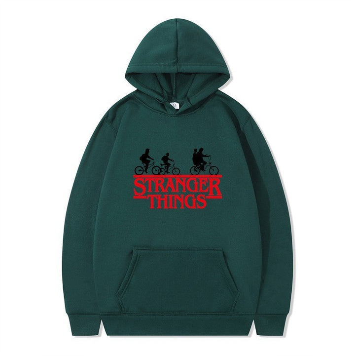 Kvinnors hooded sweatshirt med kreativt Stranger Things design Mirla-Eva Jonsson