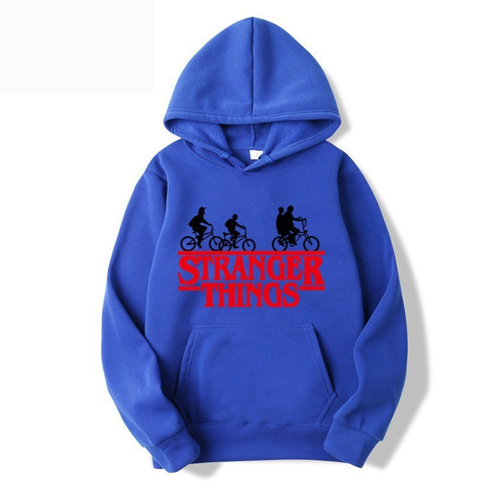 Kvinnors hooded sweatshirt med kreativt Stranger Things design Mirla-Eva Jonsson