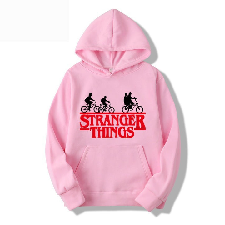Kvinnors hooded sweatshirt med kreativt Stranger Things design Mirla-Eva Jonsson