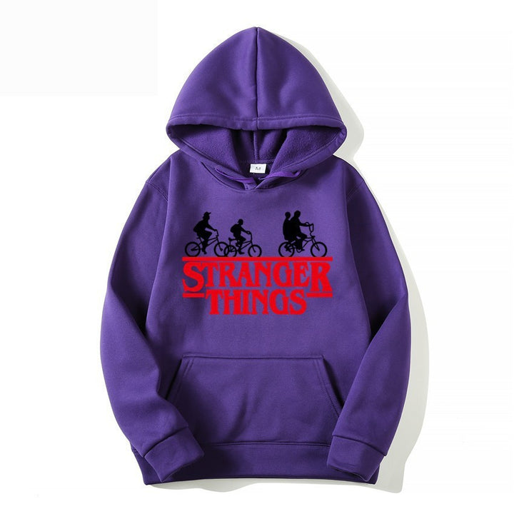 Kvinnors hooded sweatshirt med kreativt Stranger Things design Mirla-Eva Jonsson