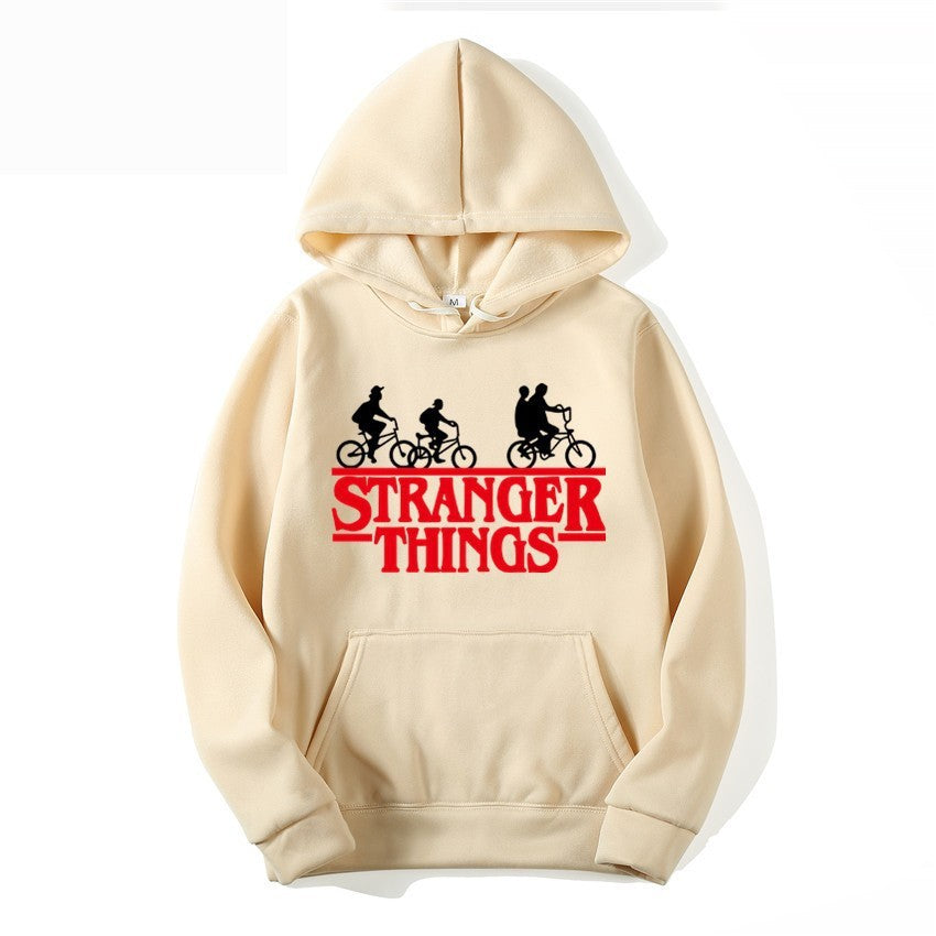 Kvinnors hooded sweatshirt med kreativt Stranger Things design Mirla-Eva Jonsson
