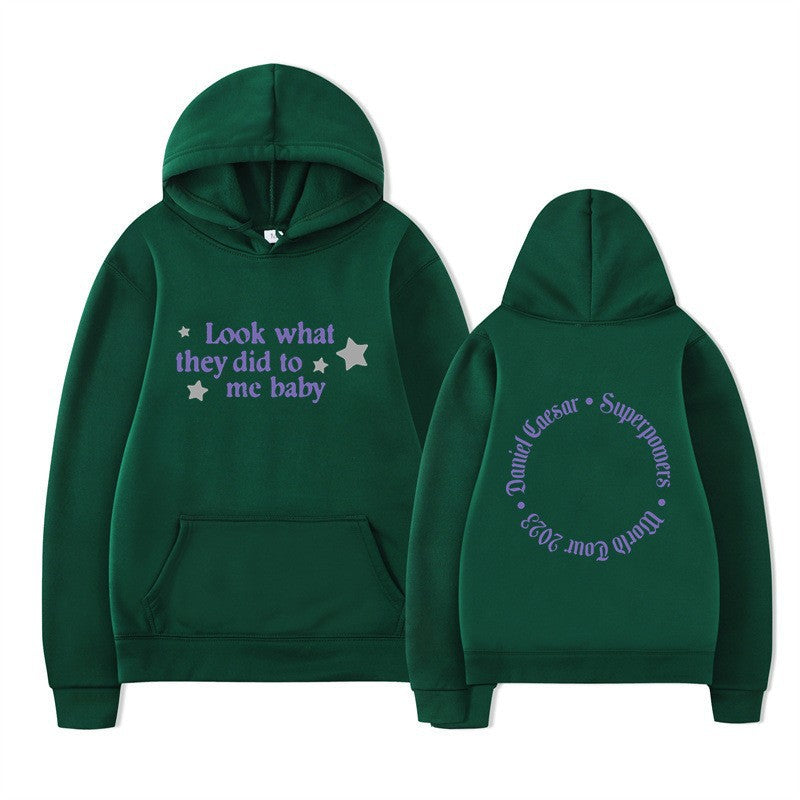 Kvinnors hooded sweatshirt med kreativt slogan och unik design Mirla-Eva Jonsson