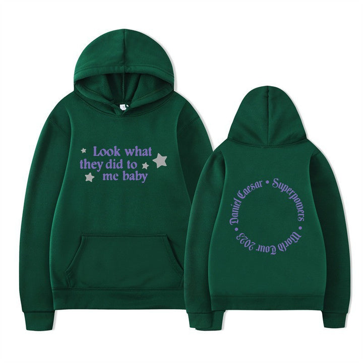 Kvinnors hooded sweatshirt med kreativt slogan och unik design Mirla-Eva Jonsson
