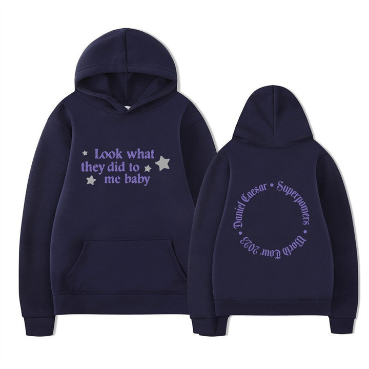 Kvinnors hooded sweatshirt med kreativt slogan och unik design Mirla-Eva Jonsson