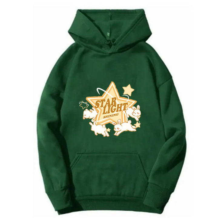 Kvinnors hooded sweatshirt med lekfullt sagomotiv Mirla-Eva Jonsson