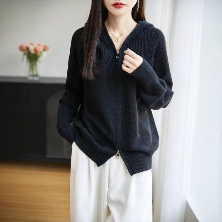 Kvinnors hoodie cardigan med dragkedja Mirla-Eva Jonsson