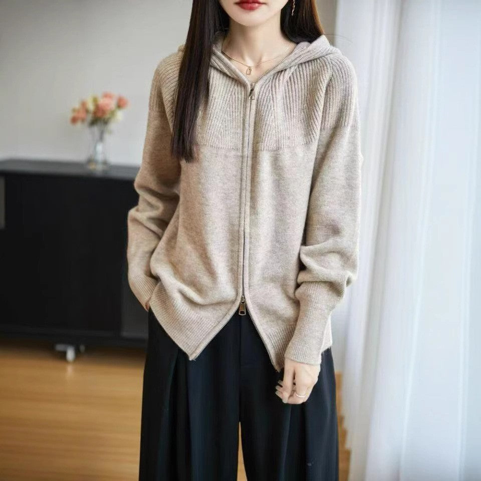 Kvinnors hoodie cardigan med dragkedja Mirla-Eva Jonsson