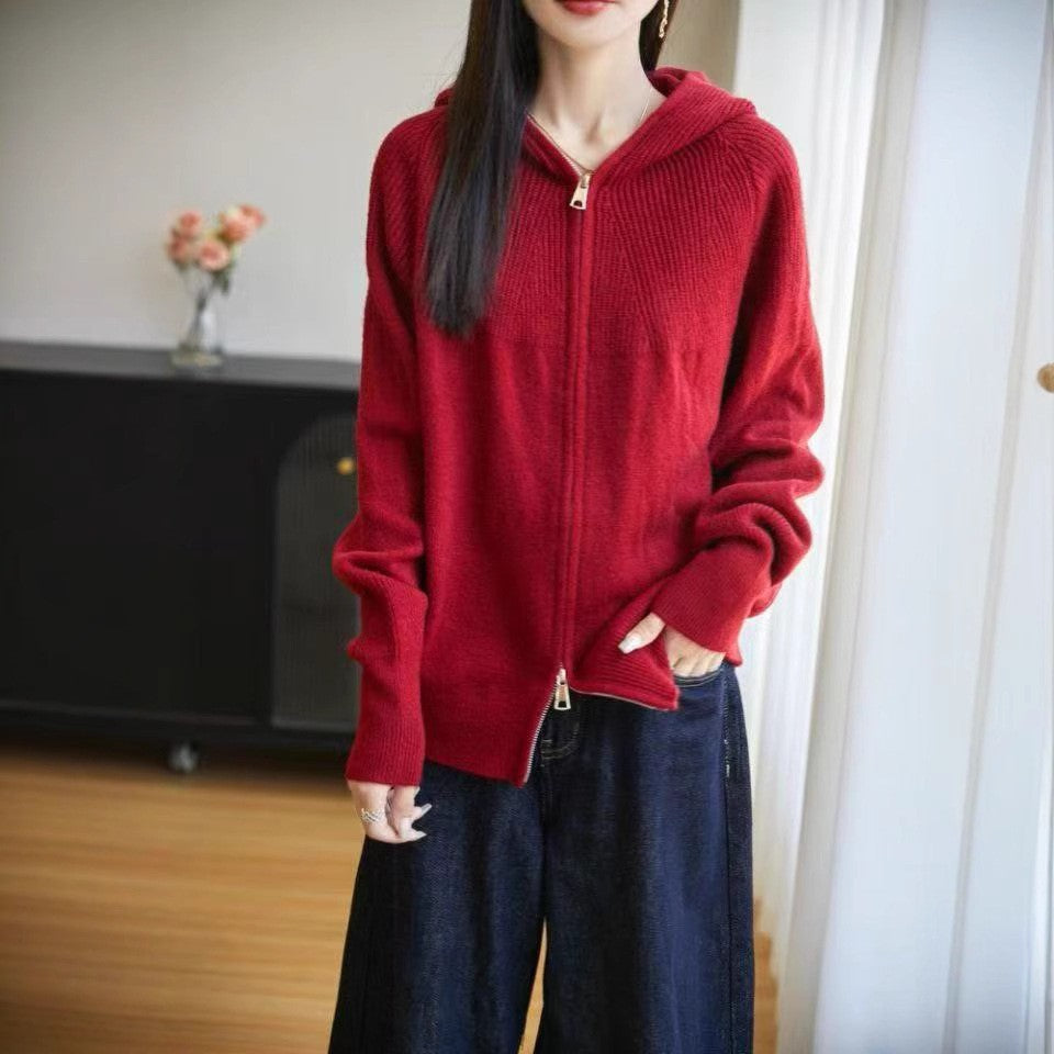 Kvinnors hoodie cardigan med dragkedja Mirla-Eva Jonsson