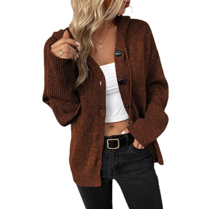 Kvinnors hoodie cardigan med grov textur Mirla-Eva Jonsson