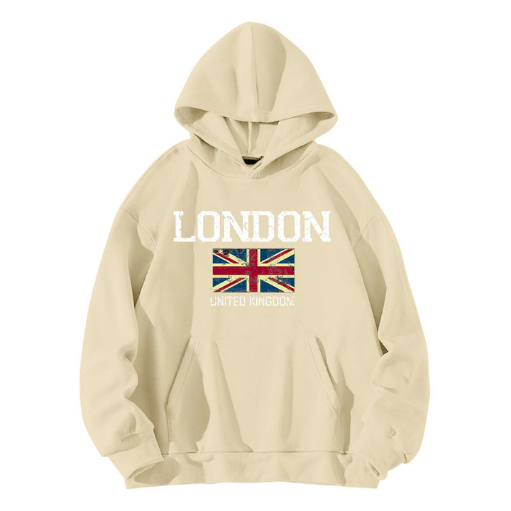 Kvinnors hoodie i urban Londons stil med känguruficka och bekväm passform Mirla-Eva Jonsson