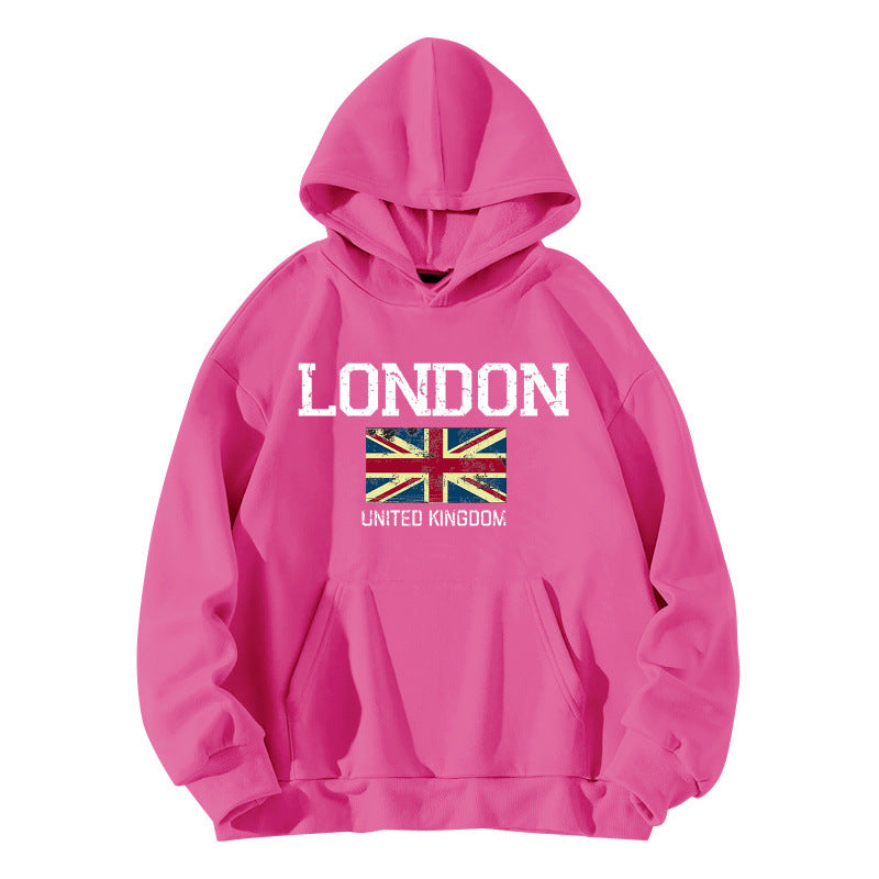 Kvinnors hoodie i urban Londons stil med känguruficka och bekväm passform Mirla-Eva Jonsson