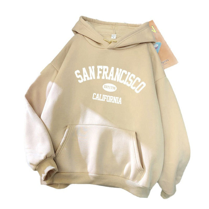 Kvinnors hoodie med San Francisco-tryck Mirla-Eva Jonsson
