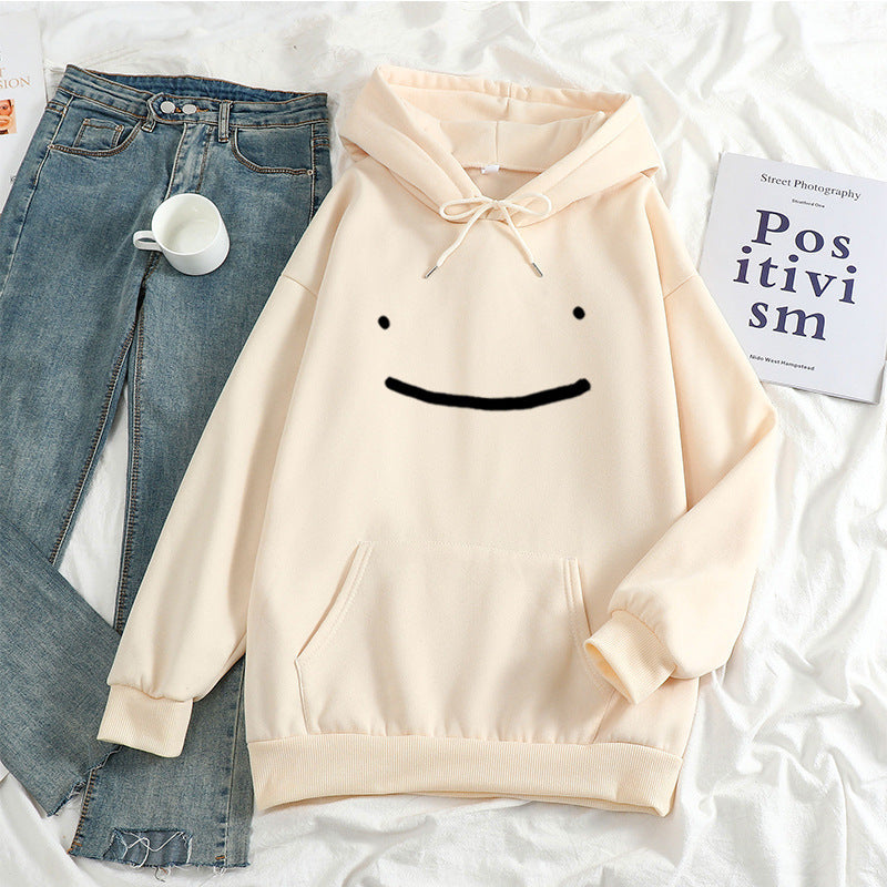 Kvinnors hoodie med avslappnad smiley-design Mirla-Eva Jonsson