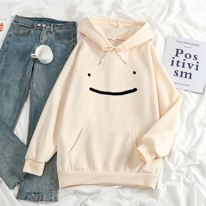 Kvinnors hoodie med avslappnad smiley-design Mirla-Eva Jonsson