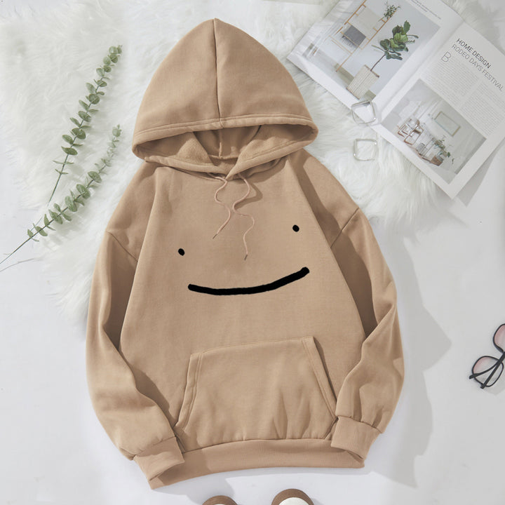 Kvinnors hoodie med avslappnad smiley-design Mirla-Eva Jonsson