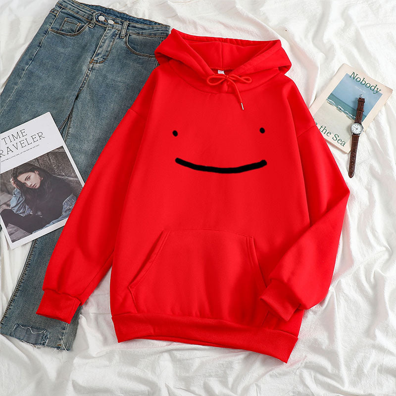 Kvinnors hoodie med avslappnad smiley-design Mirla-Eva Jonsson